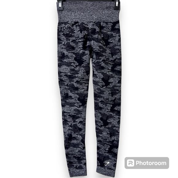 Gymshark adapt seamless black & grey camo high waisted leggings see measurements - Picture 3 of 9